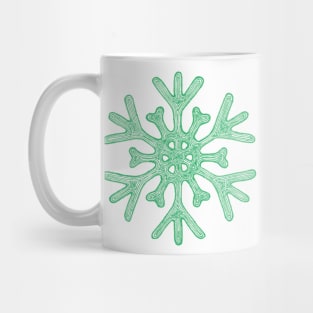 Snowflake (teal) Mug